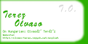 terez olvaso business card